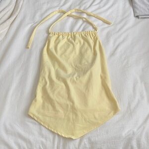 Yellow Halter Top Open Back